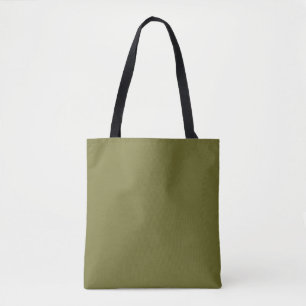 Cardamom Seed Green Solid Colour Print, Earthy Tote Bag