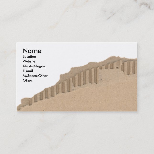 Cardboard Business Card (Front)