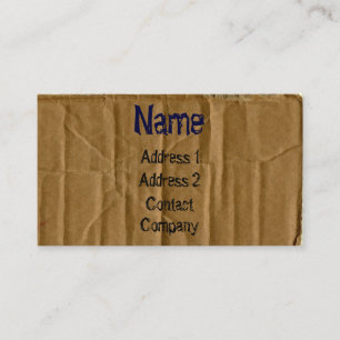 Cardboard Business Card