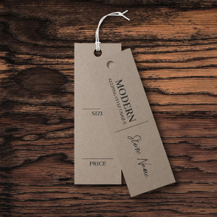 Cardboard Clothing Hanging Display Price Card