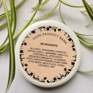 Cardboard Ingredients Product Label Candle   Soap