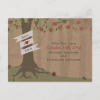 Cardboard Inspired Apple Orchard Save The Date