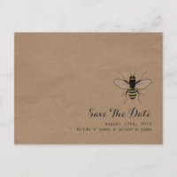 Cardboard Inspired Honey Bee Save The Date