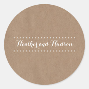 Cardboard Inspired Wedding Sticker