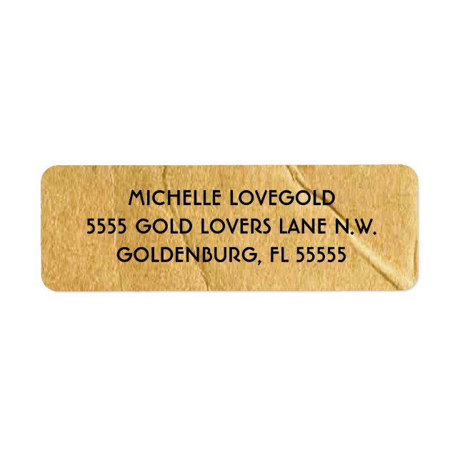 Cardboard Look Return Address Label (Front)
