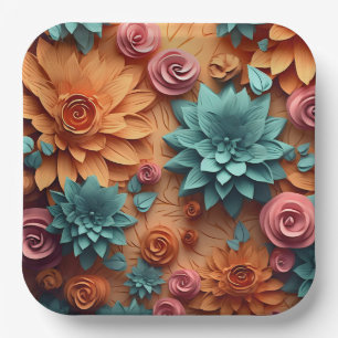 Cardboard plates Blooming Blossom