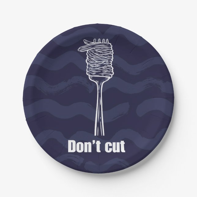 Cardboard plates - Don't Cut - Humor Spaghetti (Front)
