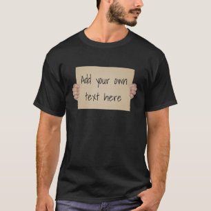 Cardboard Protest Sign Template T-Shirt