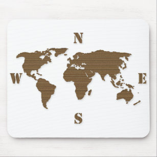 Cardboard World Map Mousepad