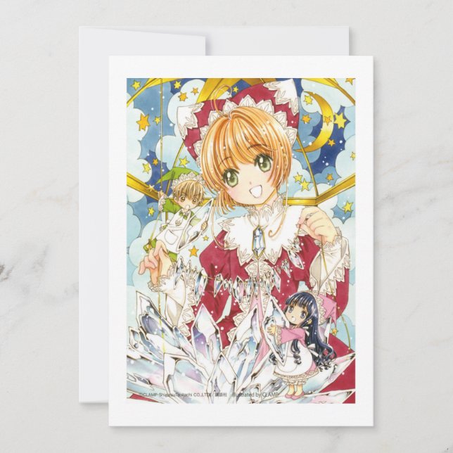 Cardcaptor Sakura Sakura Kinomoto, Tomoyo and Syao Invitation (Front)