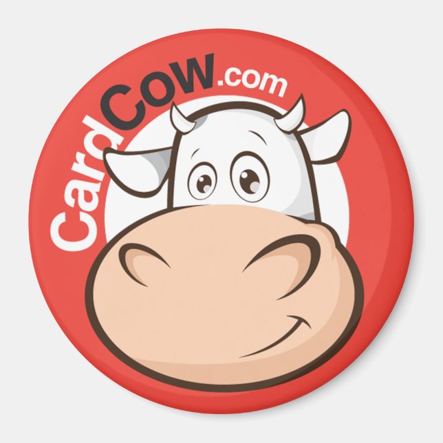 CardCow Logo Round Magnet (Front)