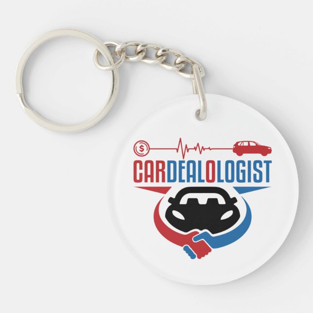 Cardealologist Car Salesman Salesperson Key Ring (Front)