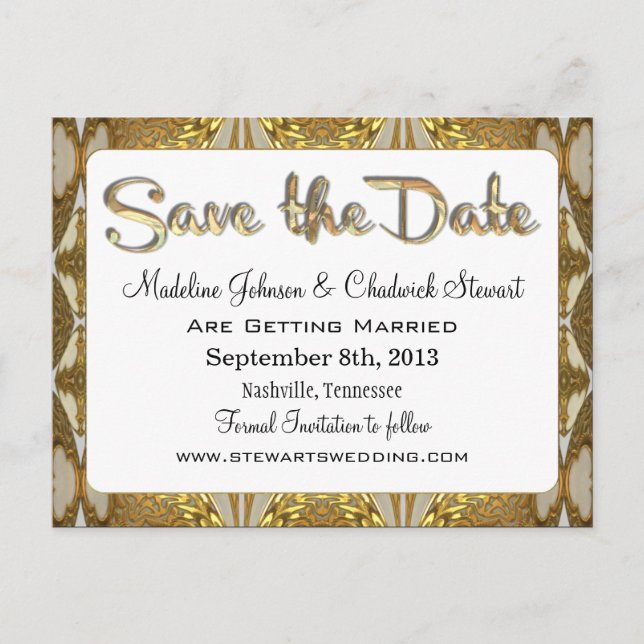 Cardellastine  Save the Date Announcement Postcard (Front)