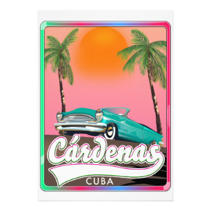 Cárdenas Cuba vintage travel poster