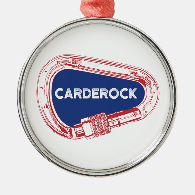 Carderock Climbing Carabiner Metal Ornament (Front)