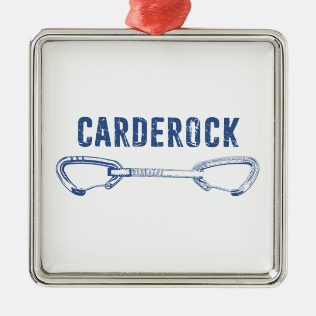 Carderock Rock Climbing Quickdraw Metal Ornament (Front)