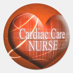 CARDIAC CARE (HEART) NURSE CLASSIC ROUND STICKER