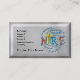 Cardiac Care Nurse  Business Card