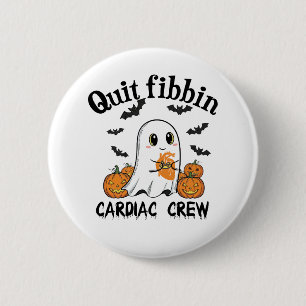 Cardiac Crew Funny Boo-Ghost Pumpkin 6 Cm Round Badge