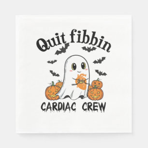 Cardiac Crew Funny Boo-Ghost Pumpkin Napkin