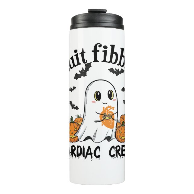 Cardiac Crew Funny Boo-Ghost Pumpkin Thermal Tumbler (Front)