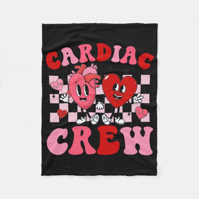Cardiac Crew Valentine  Fleece Blanket (Front)
