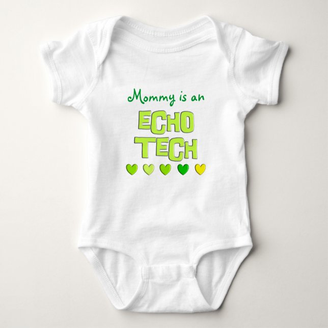 Cardiac Echo Tech Gifts Baby Bodysuit (Front)