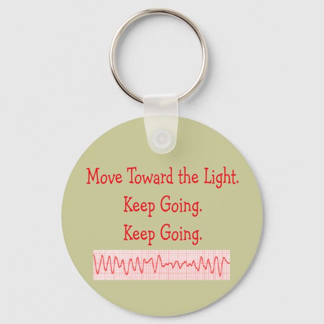 Cardiac/ER Nurse  Funny V-Fib Rhythm Strip Key Ring (Front)