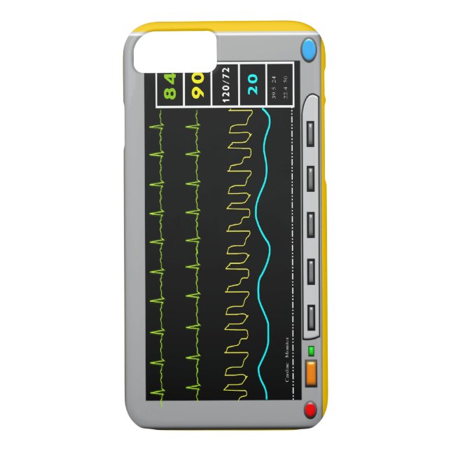 Cardiac Monitor iPhone and Electronics Cases (Back)