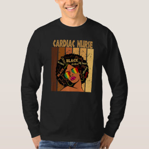 Cardiac Nurse Afro African American Black History T-Shirt