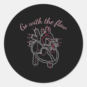 Cardiac Nurse Anatomy Cardiology Human Heart Flow Classic Round Sticker