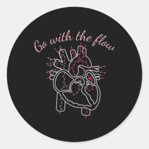 Cardiac Nurse Anatomy Cardiology Human Heart Flow Classic Round Sticker