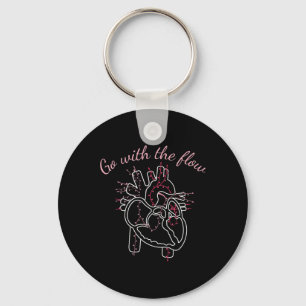 Cardiac Nurse Anatomy Cardiology Human Heart Flow Key Ring