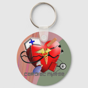 Cardiac Nurse Art Gifts Key Ring