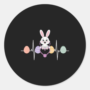Cardiac Nurse Easter Bunny Cardiology Cvicu  Classic Round Sticker