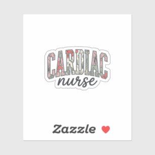 Cardiac Nurse Floral Varsity Lettering Design_1