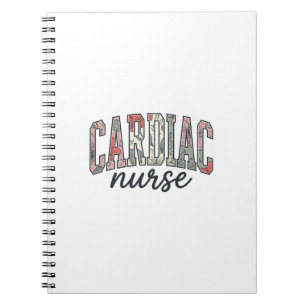 Cardiac Nurse Floral Varsity Lettering Design_1 Notebook