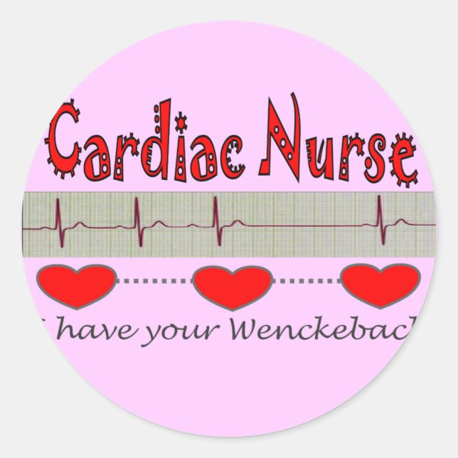Cardiac Nurse Gifts Classic Round Sticker (Front)