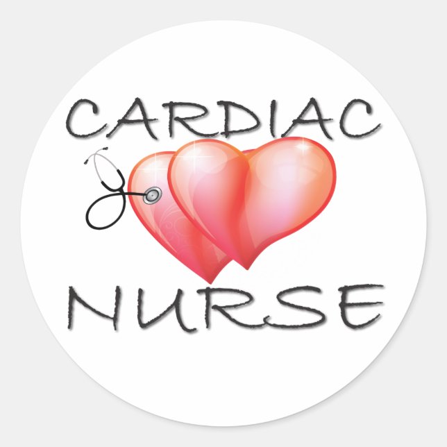 Cardiac Nurse Gifts Classic Round Sticker (Front)