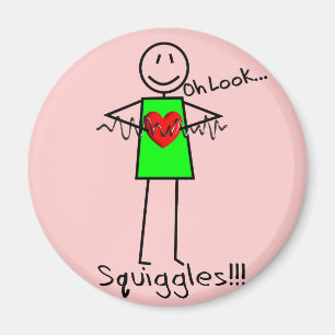 Cardiac Nurse Gifts Stick Person Design V-Fib Magnet