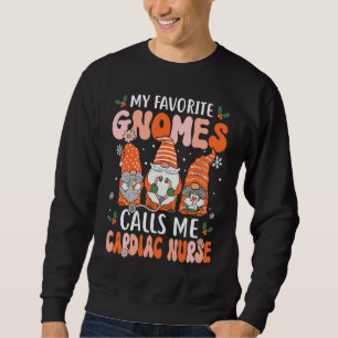Cardiac Nurse Groovy Christmas Gnome Nurse Sweatshirt