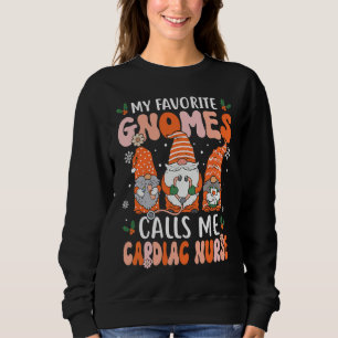 Cardiac Nurse Groovy Christmas Gnome Nurse Sweatshirt