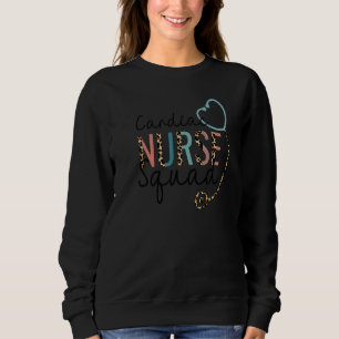 Cardiac Nurse Squad Leopard Stethoscope Heart Sweatshirt