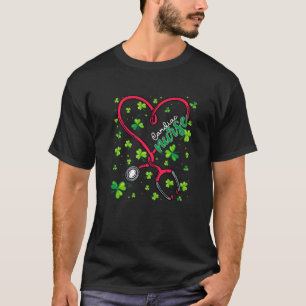 Cardiac Nurse St. Patricks Day Love Stethoscope RN T-Shirt
