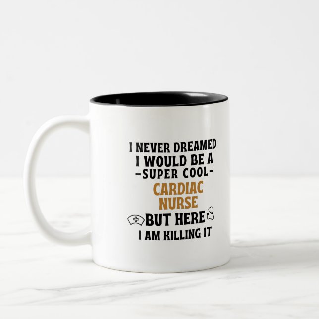 CARDIAC NURSE Two-Tone COFFEE MUG (Left)