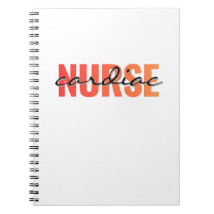 Cardiac Nurse Typography Design Notebook