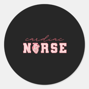 Cardiac Nurse Valentines Day Telemetry Nurse Cvicu Classic Round Sticker