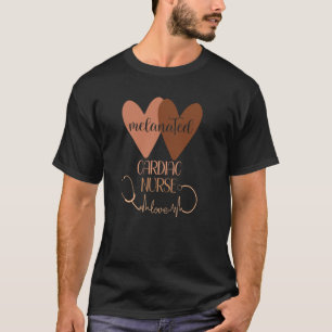 Cardiac Nurse Week Melanated Woman Black History N T-Shirt