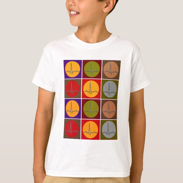 Cardiac QRS Pop Art T-Shirt (Front)
