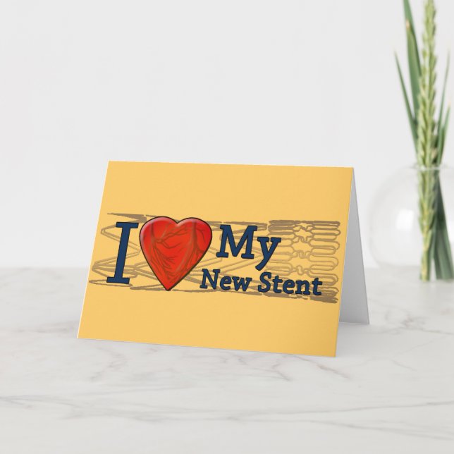 Cardiac Recovery Gifts | Stent T-shirts Card (Front)